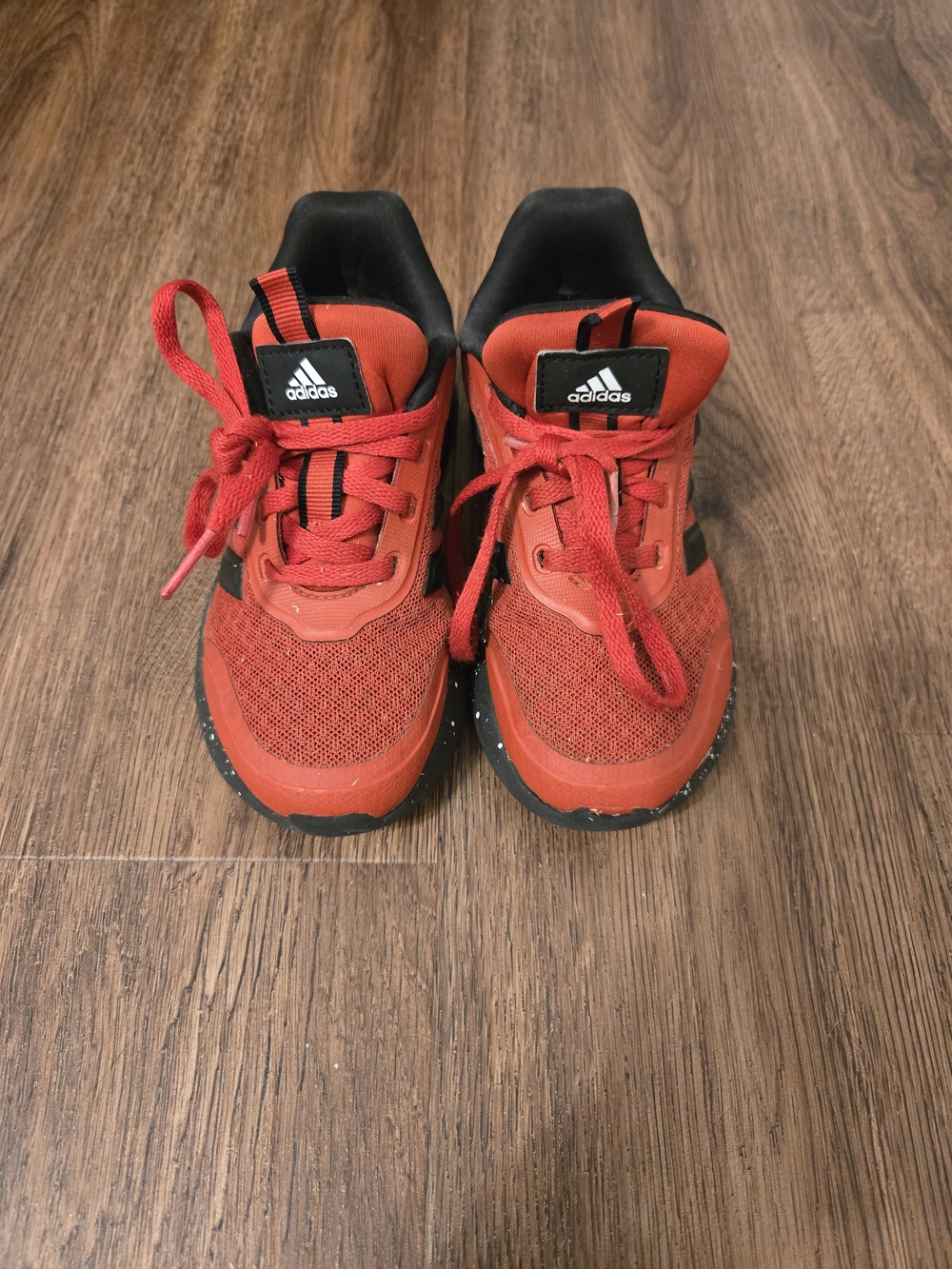 adidas Kids Red and Black Lightweight Sneakers